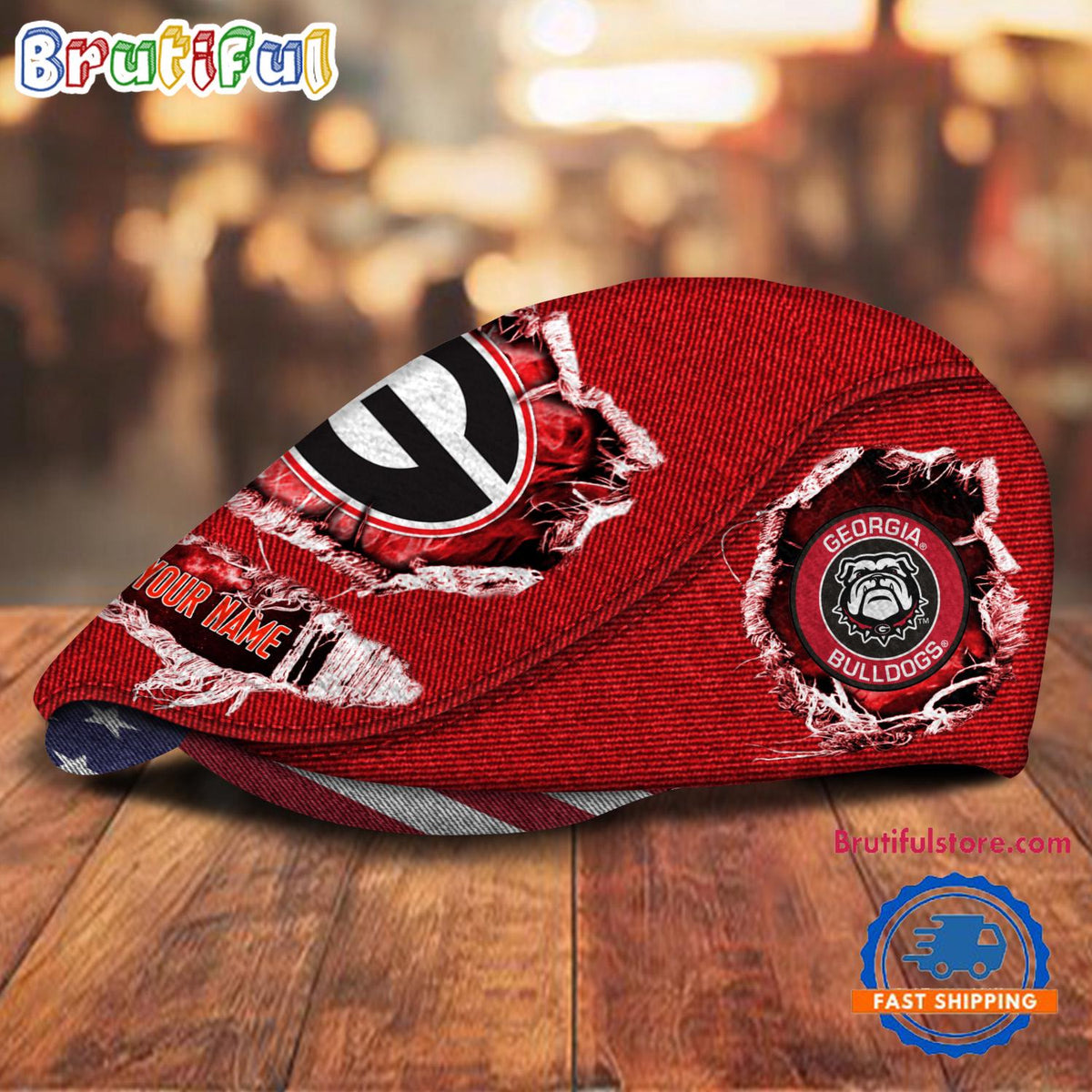 NCAA Georgia Bulldogs Sport Team Design Jeff Cap