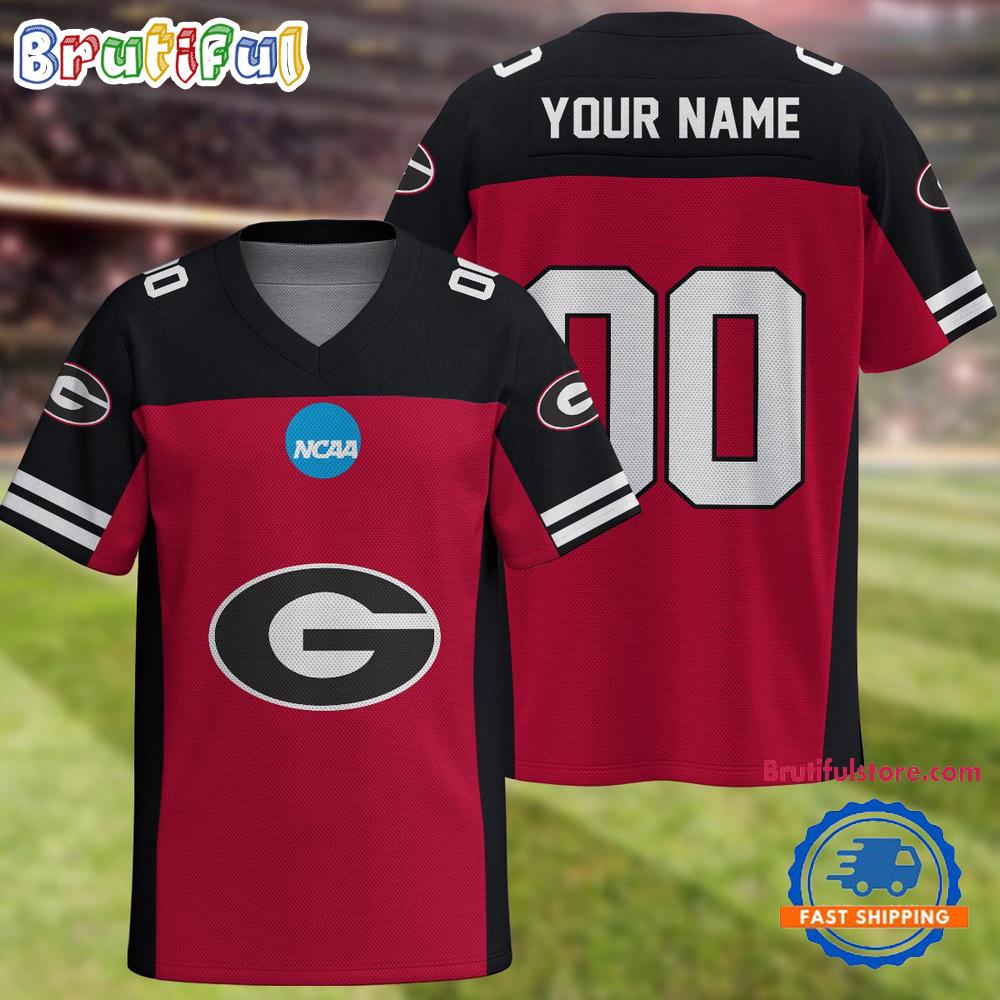 NCAA Georgia Bulldogs Sport Team New Season Personalized Football Jersey