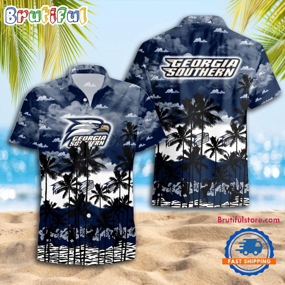 NCAA Georgia Southern Eagles Palm Tree Hawaiian Shirt