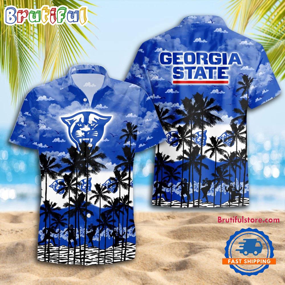 NCAA Georgia State Panthers Palm Tree Hawaiian Shirt