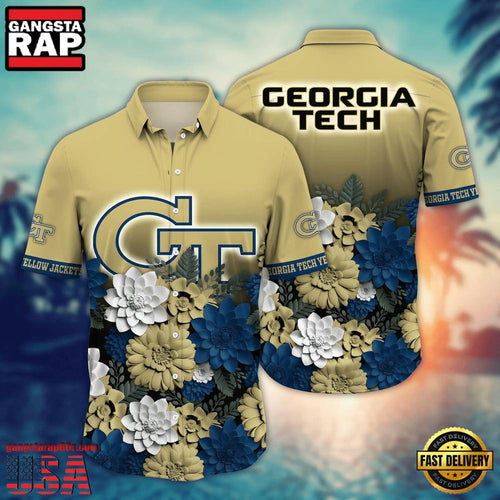 NCAA Georgia Tech Yellow Jackets Hot Summer Aloha Hawaiian Shirt Hawaiian Shirt