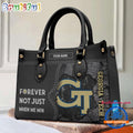 NCAA Georgia Tech Yellow Jackets Forever Not Just When We Win Leather Hand Bag