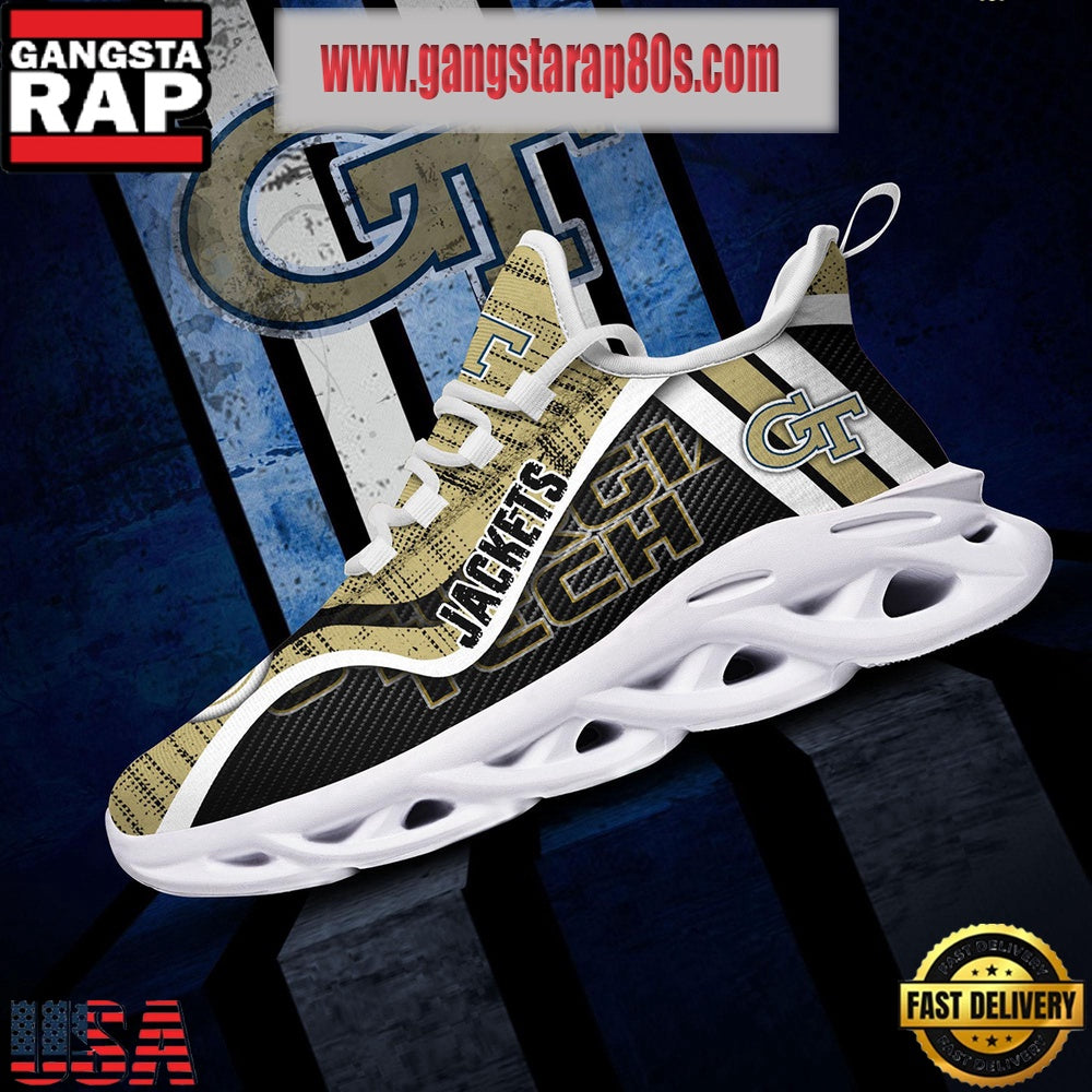 NCAA Georgia Tech Yellow Jackets New Design Max Soul Shoes Running Sneakers