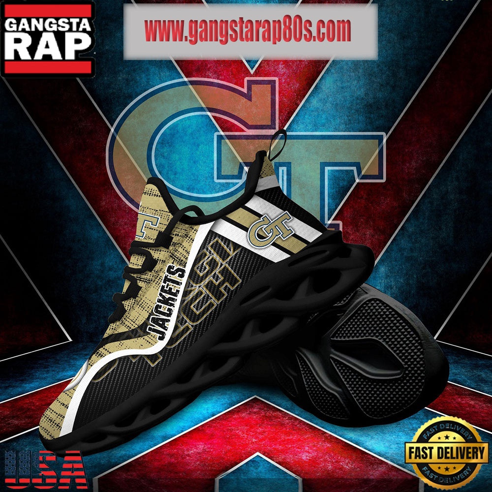NCAA Georgia Tech Yellow Jackets New Design Max Soul Shoes Running Sneakers