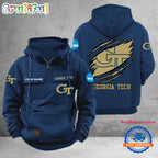 NCAA Georgia Tech Yellow Jackets Sport Team Design Logo Name Cargo Hoodie