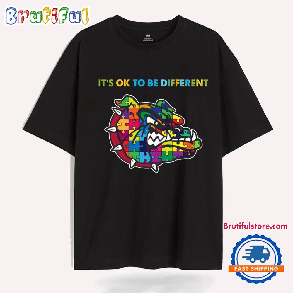 NCAA Gonzaga Bulldogs Special Autism Awareness It’s Ok To Be Different T-Shirt