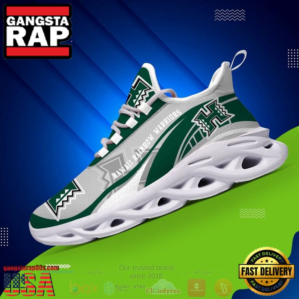 NCAA Hawaii Rainbow Warriors Football Clunky Unique Design Max Soul Shoes Running Sneakers