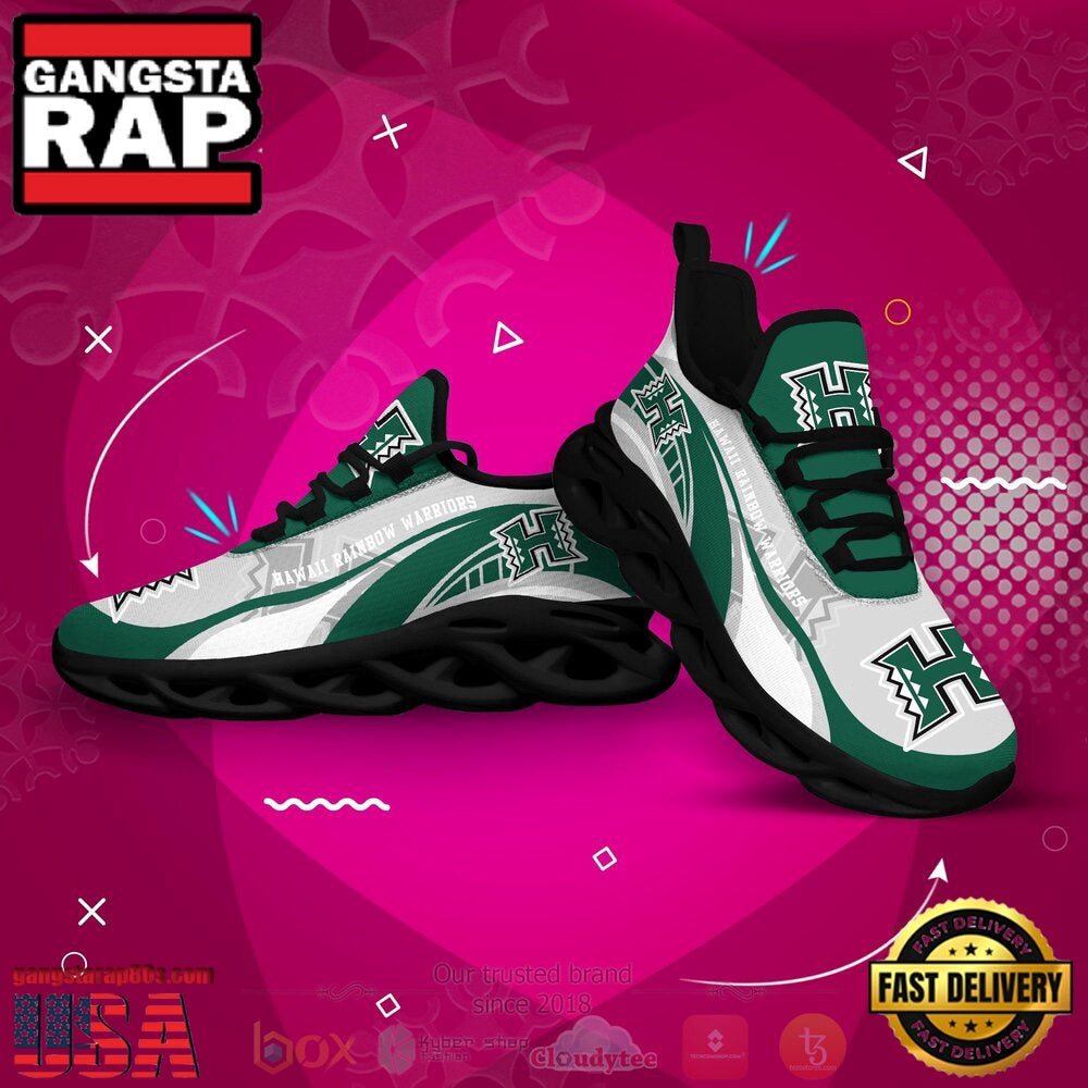 NCAA Hawaii Rainbow Warriors Football Clunky Unique Design Max Soul Shoes Running Sneakers