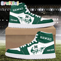 NCAA Hawaii Rainbow Warriors Sport Team Personalized Air Jordan 1 Hightop Shoes