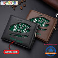 NCAA Hawaii Rainbow Warriors Sporty Custom Men’s Leather Wallet