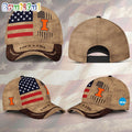 NCAA Illinois Fighting Illini Sport Team Pesonalized American Flag Baseball Cap