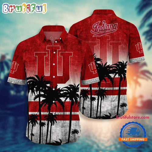 NCAA Indiana Hoosiers Palm Tree Tropical Summer Beach Hawaiian Shirt