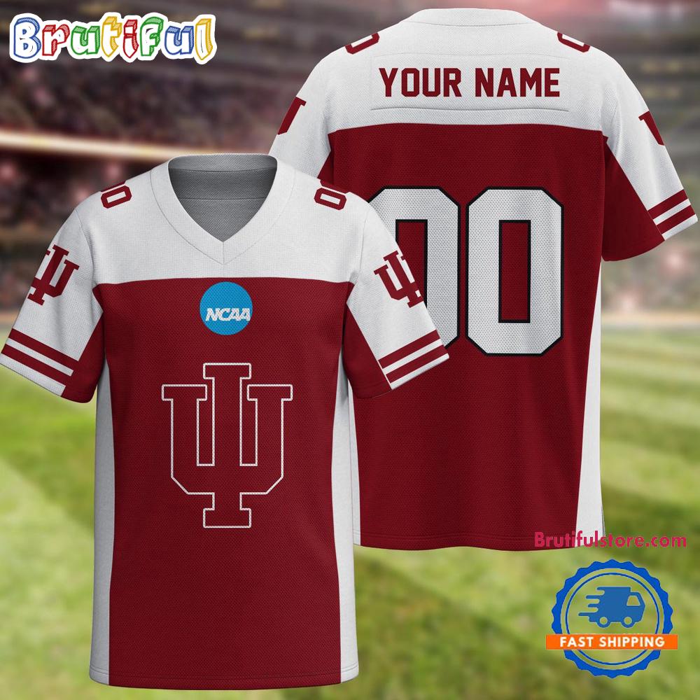 NCAA Indiana Hoosiers Sport Team New Season Personalized Football Jersey