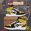 NCAA Iowa Hawkeyes Custom Name Air Jordan 1 Shoes Running Sneakers
