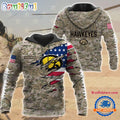 NCAA Iowa Hawkeyes Military Veterans Camouflage Hoodie