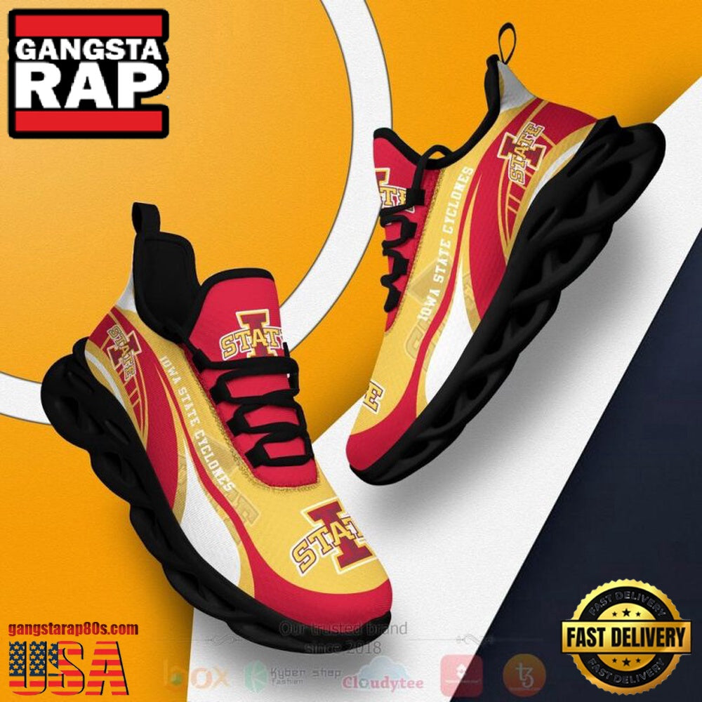NCAA Iowa State Cyclones Football Clunky Unique Design Max Soul Shoes Running Sneakers