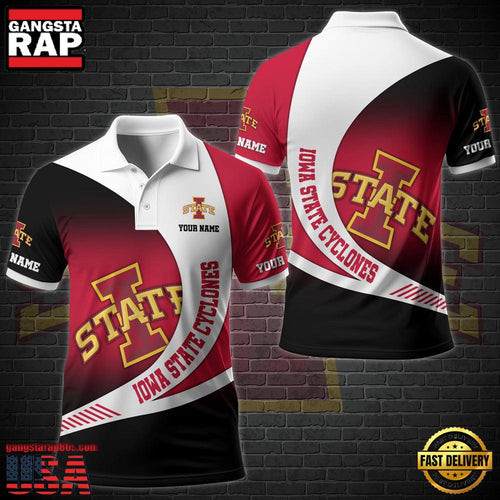 Custom Name NCAA Iowa State Cyclones Team Polo Shirt