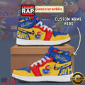 NCAA Kansas Jayhawks Custom Name Air Jordan 1 Shoes Running Sneakers