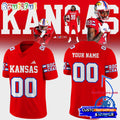 NCAA Kansas Jayhawks Football 2024 New Version Soccer Rock Chalk Jersey