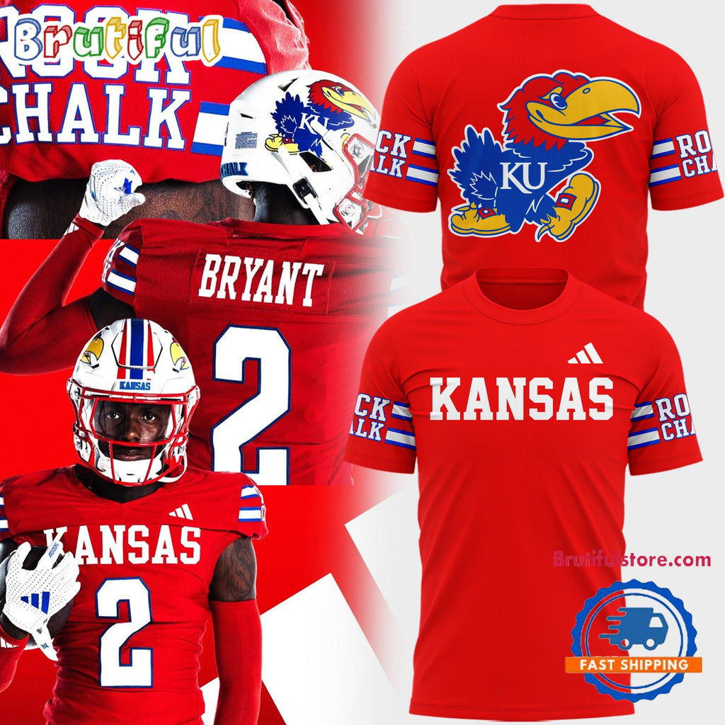 NCAA Kansas Jayhawks Football 2024 New Version Soccer Rock Chalk Hoodie T-Shirt
