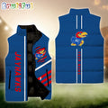 NCAA Kansas Jayhawks Sport Team Personalized Sleeveless Down Puffer Jacket