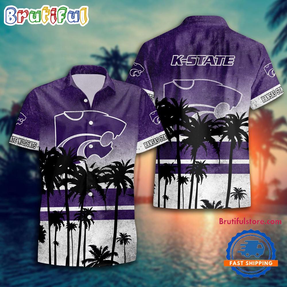 NCAA Kansas State Wildcats Palm Tree Tropical Summer Beach Hawaiian Shirt