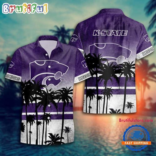 NCAA Kansas State Wildcats Palm Tree Tropical Summer Beach Hawaiian Shirt