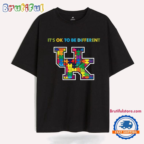 NCAA Kentucky Wildcats Special Autism Awareness It’s Ok To Be Different T-Shirt