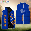 NCAA Kentucky Wildcats Sport Team Personalized Sleeveless Down Puffer Jacket