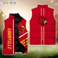 NCAA Louisville Cardinals Sport Team Personalized Sleeveless Down Puffer Jacket