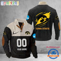 NCAA lowa State Cyclones Sport Team Custom Name And Number Buttoned Collar Sweatshirt