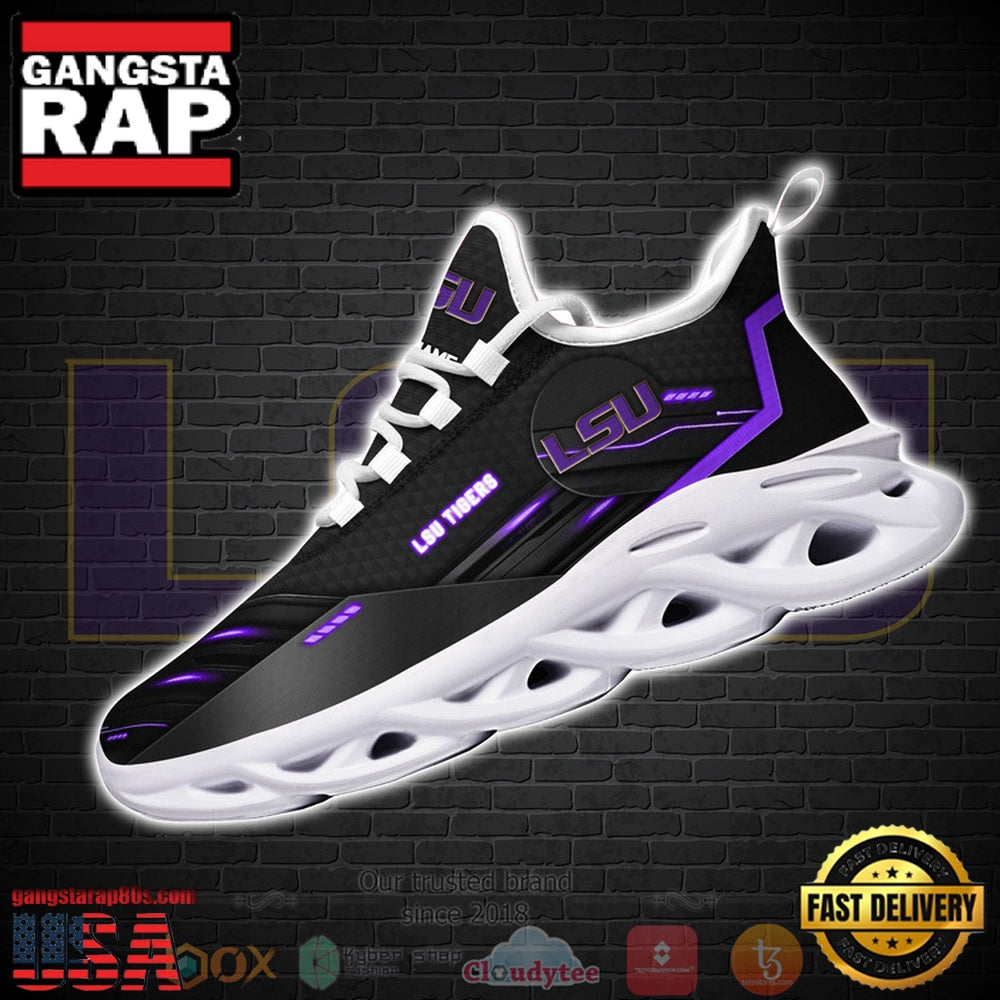 NCAA Lsu Tigers And Lady Tigers Custom Name Clunky Unique Design Max Soul Shoes Running Sneakers