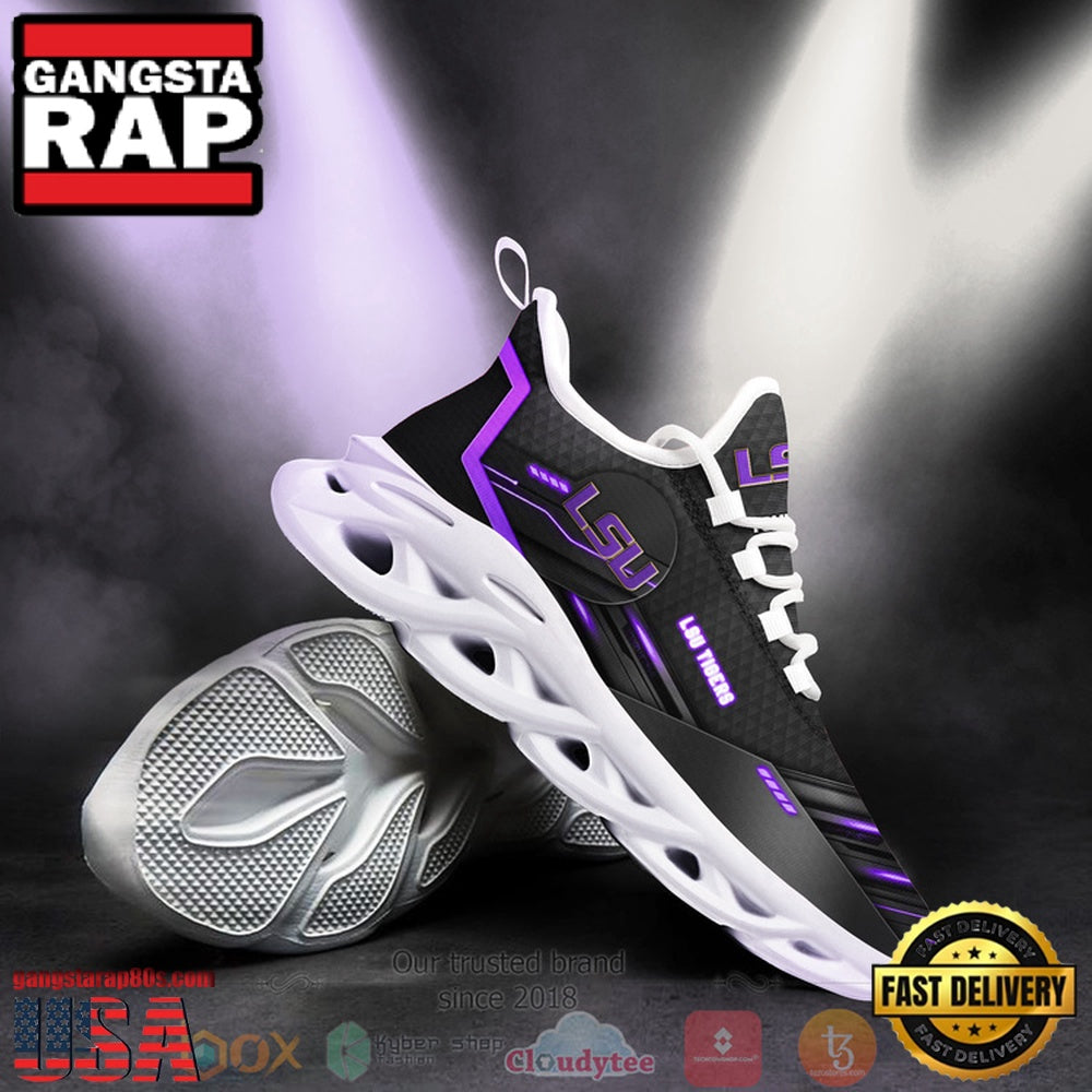NCAA Lsu Tigers And Lady Tigers Custom Name Clunky Unique Design Max Soul Shoes Running Sneakers