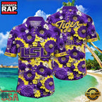 NCAA Lsu Tigers Flower Hawaiian Shirt Outfit 3D Shirt, Lsu Tigers Gifts For Men Women