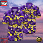 NCAA Lsu Tigers Flower Hawaiian Shirt Outfit 3D Shirt, Lsu Tigers Gifts For Men Women