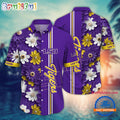 NCAA LSU TIGERS Flower Summer Aloha Button Hawaiian Shirt