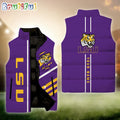 NCAA LSU Tigers Sport Team Personalized Sleeveless Down Puffer Jacket