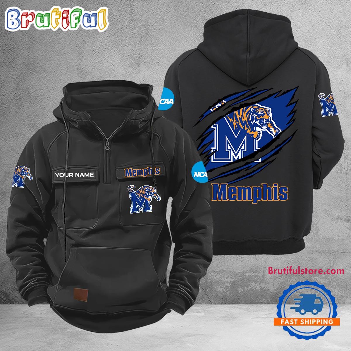 NCAA Memphis Tigers Sport Team Design Logo Name Cargo Hoodie