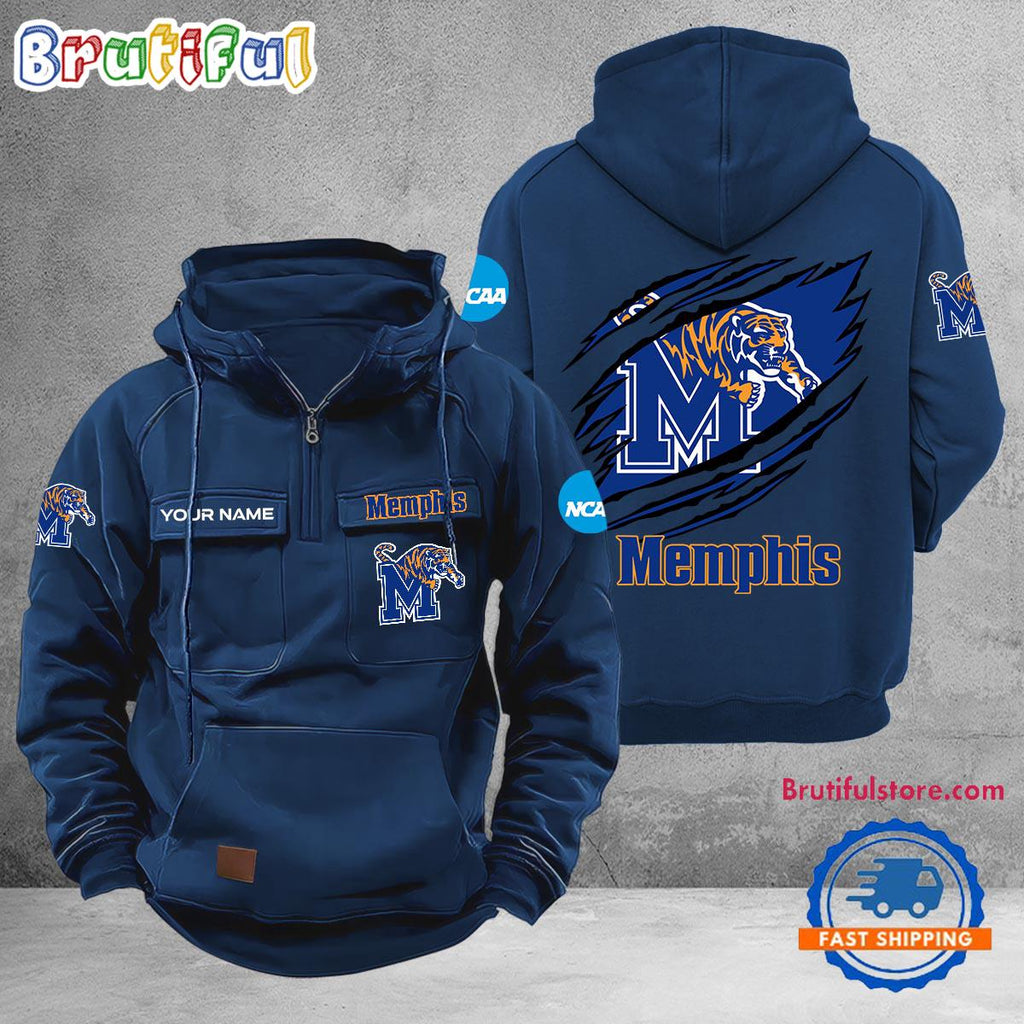 NCAA Memphis Tigers Sport Team Design Logo Name Cargo Hoodie