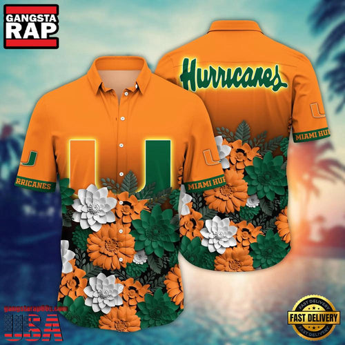 NCAA Miami Hurricanes Hot Summer Aloha Hawaiian Shirt Hawaiian Shirt