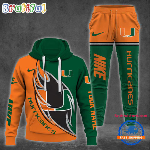 NCAA Miami Hurricanes Special Sport Team Design Hoodie And Pants
