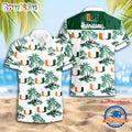 NCAA Miami Hurricanes Sporty Aloha Summer Hawaiian Shirt
