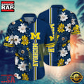 NCAA Michigan Wolverines Flower Style Hot Summer Aloha Hawaiian Shirt