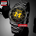 NCAA Michigan Wolverines Football Team Logo Design Black Watch