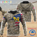 NCAA Michigan Wolverines Military Veterans Camouflage Hoodie