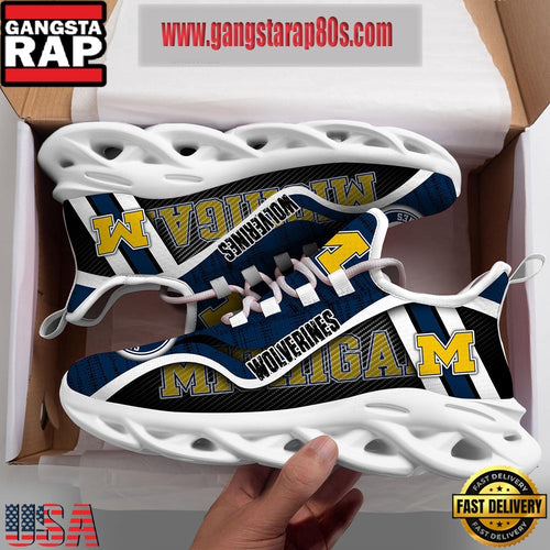 NCAA Michigan Wolverines New Design Max Soul Shoes Running Sneakers