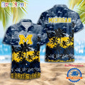 NCAA Michigan Wolverines Palm Tree Hawaiian Shirt