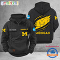 NCAA Michigan Wolverines Sport Team Design Logo Name Cargo Hoodie