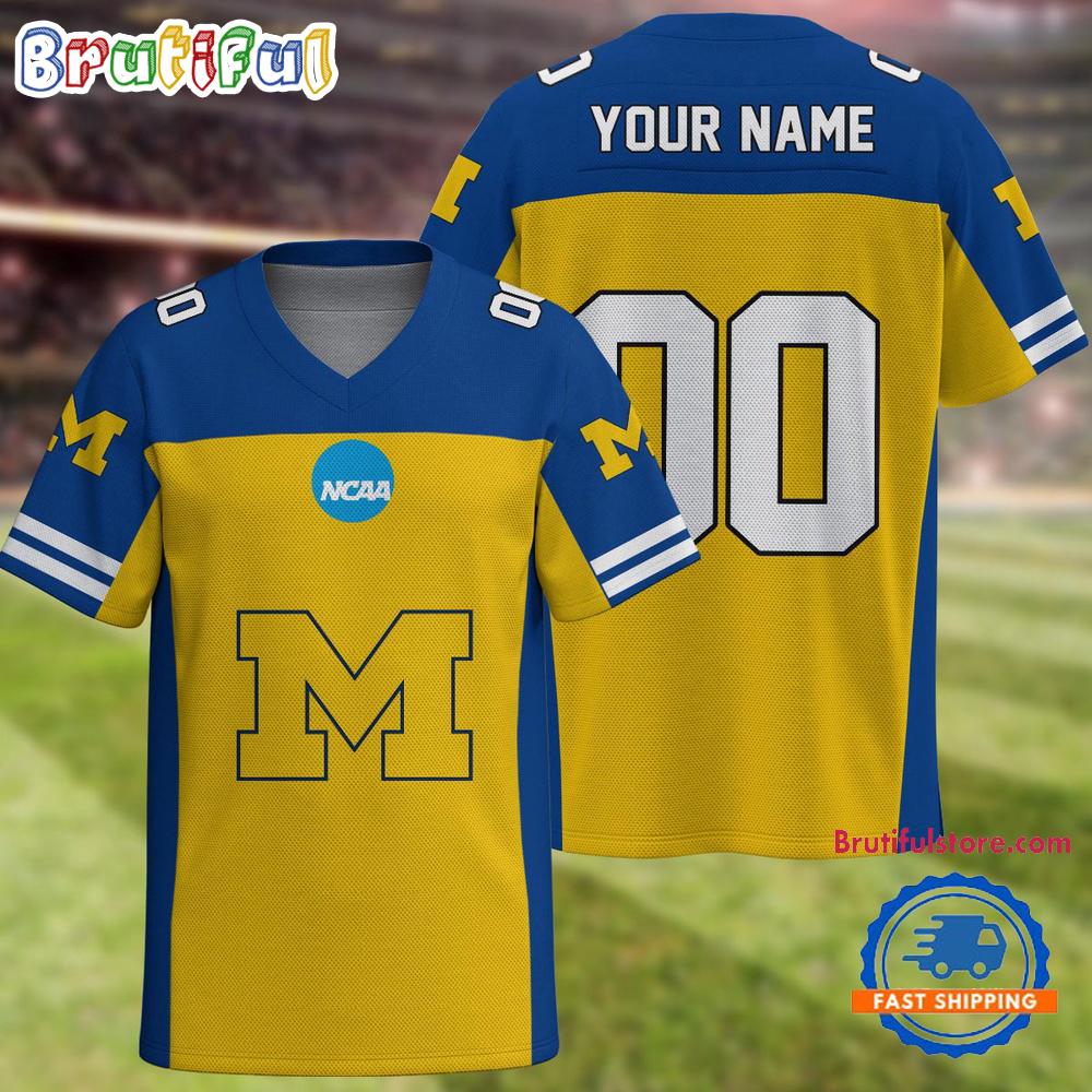 NCAA Michigan Wolverines Sport Team New Season Personalized Football Jersey