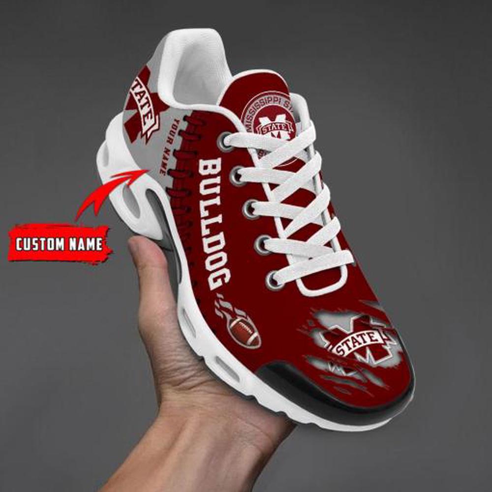 NCAA Mississippi State Bulldogs Football Custom New Design Air Max Plus Shoes Running Sneakers